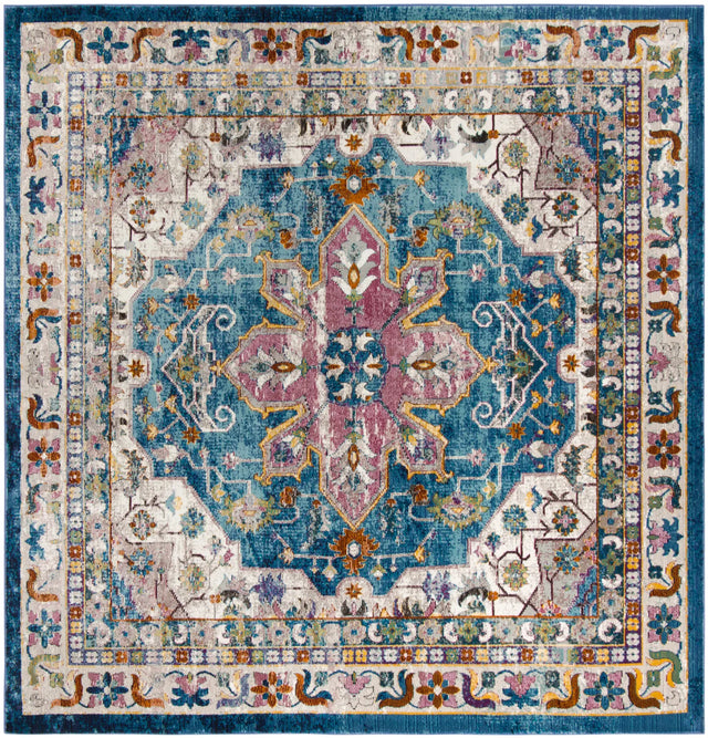 Safavieh Aria 6'-5" x 6'-5" Rug in Blue / Creme