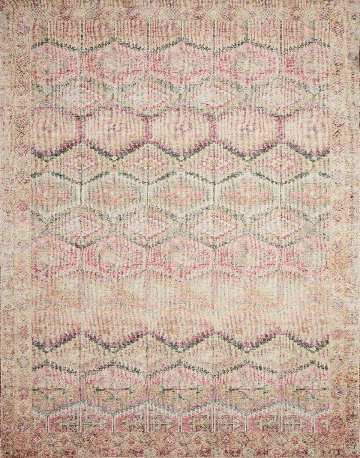 Loloi Layla Lay-17 Pink/Lagoon Rugs - main flat