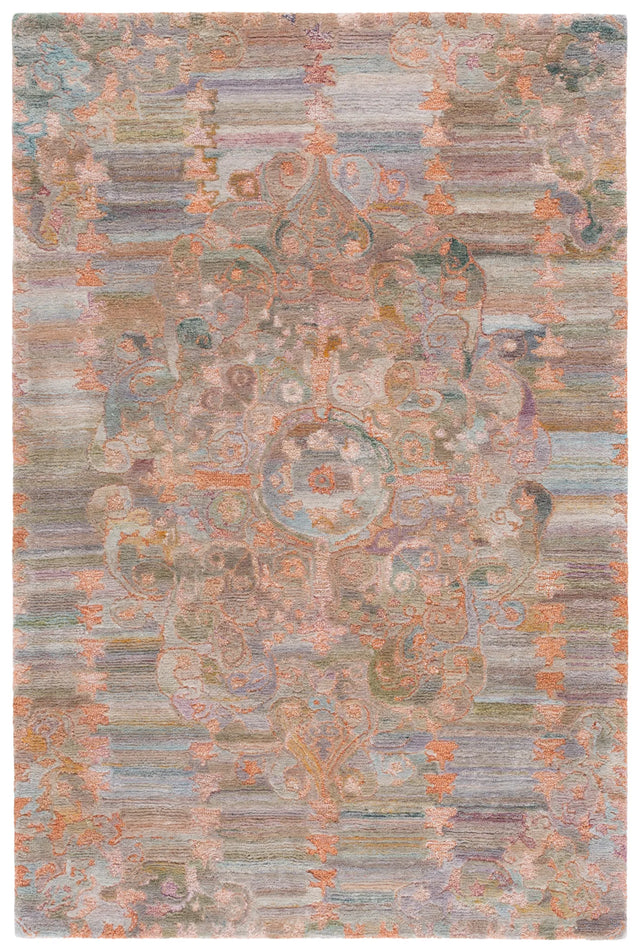 Safavieh Marquee 4'-0" x 6'-0" Rug in Rust / Green