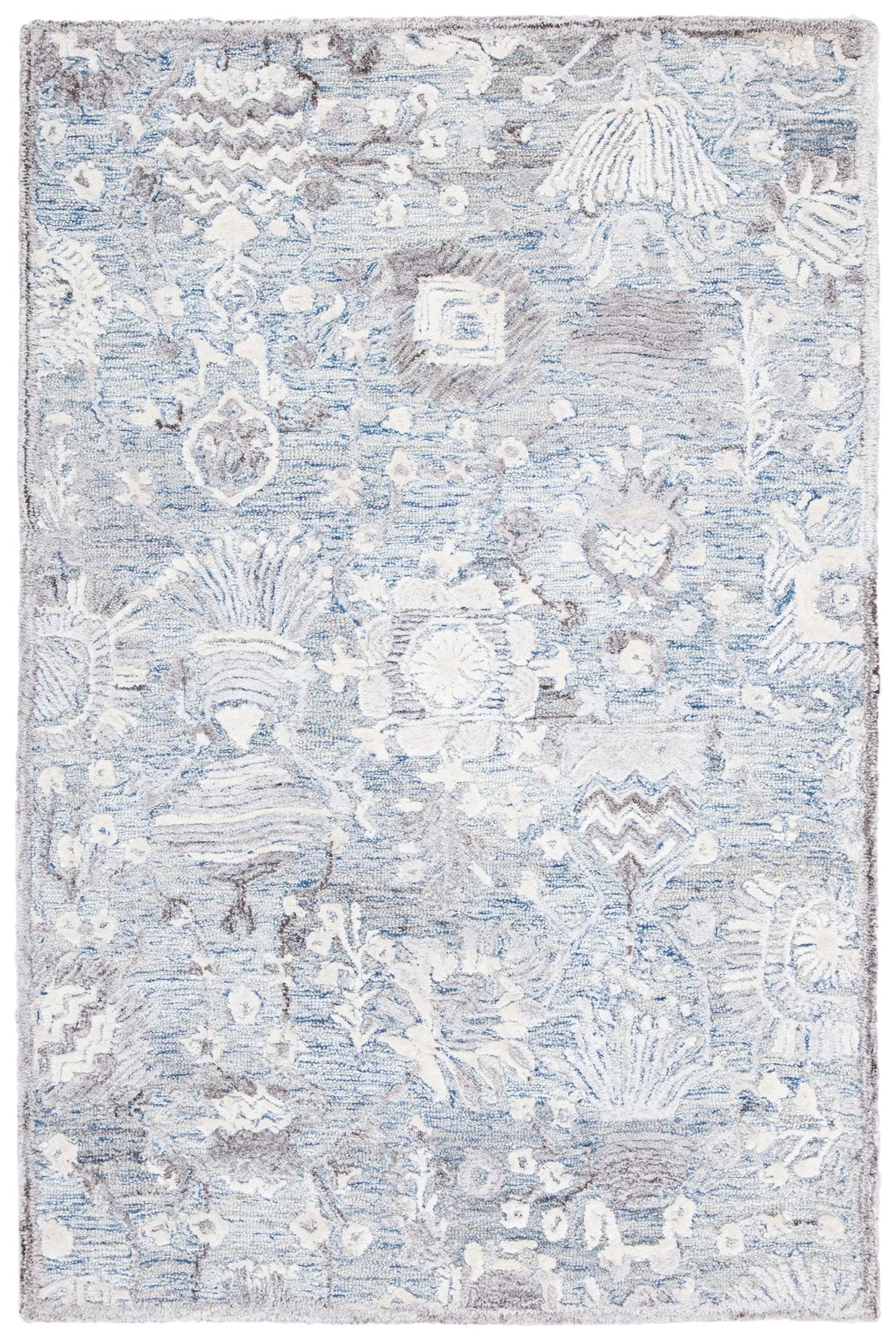 Safavieh Glamour 4'-0" x 6'-0" Rug in Light Blue / Ivory