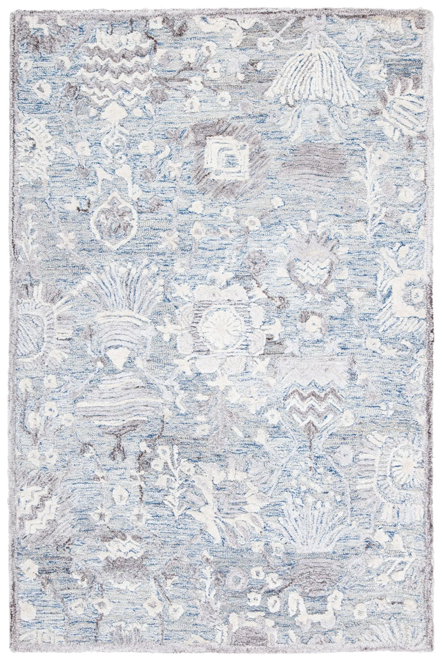 Safavieh Glamour 4'-0" x 6'-0" Rug in Light Blue / Ivory