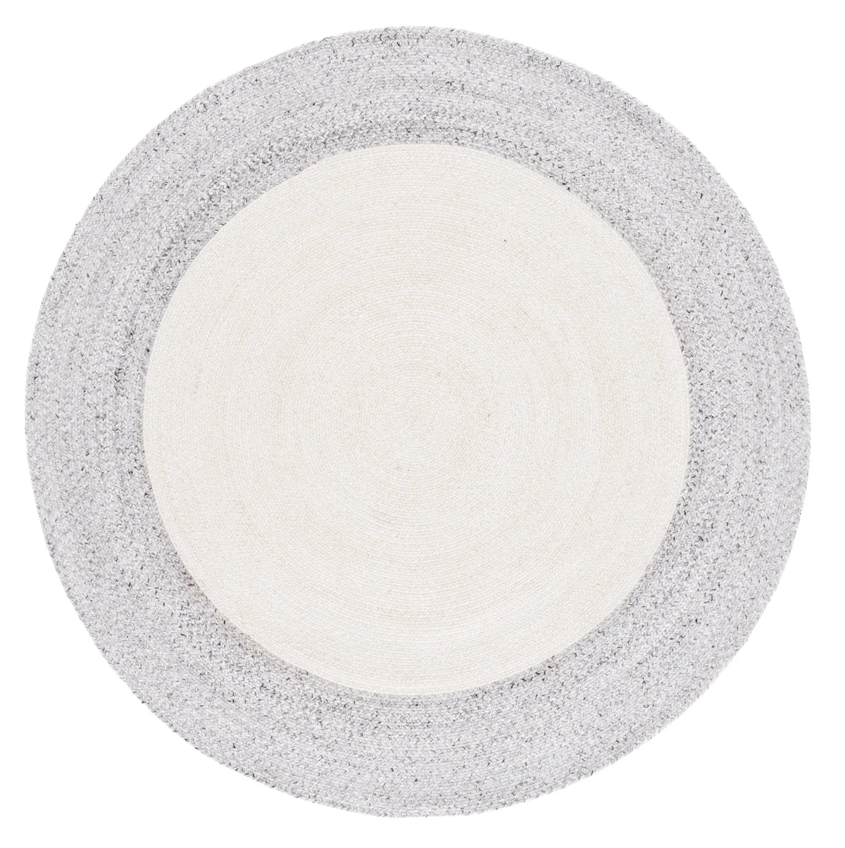 Safavieh Braided 5'-0" x 5'-0" Rug in Ivory / Light Grey