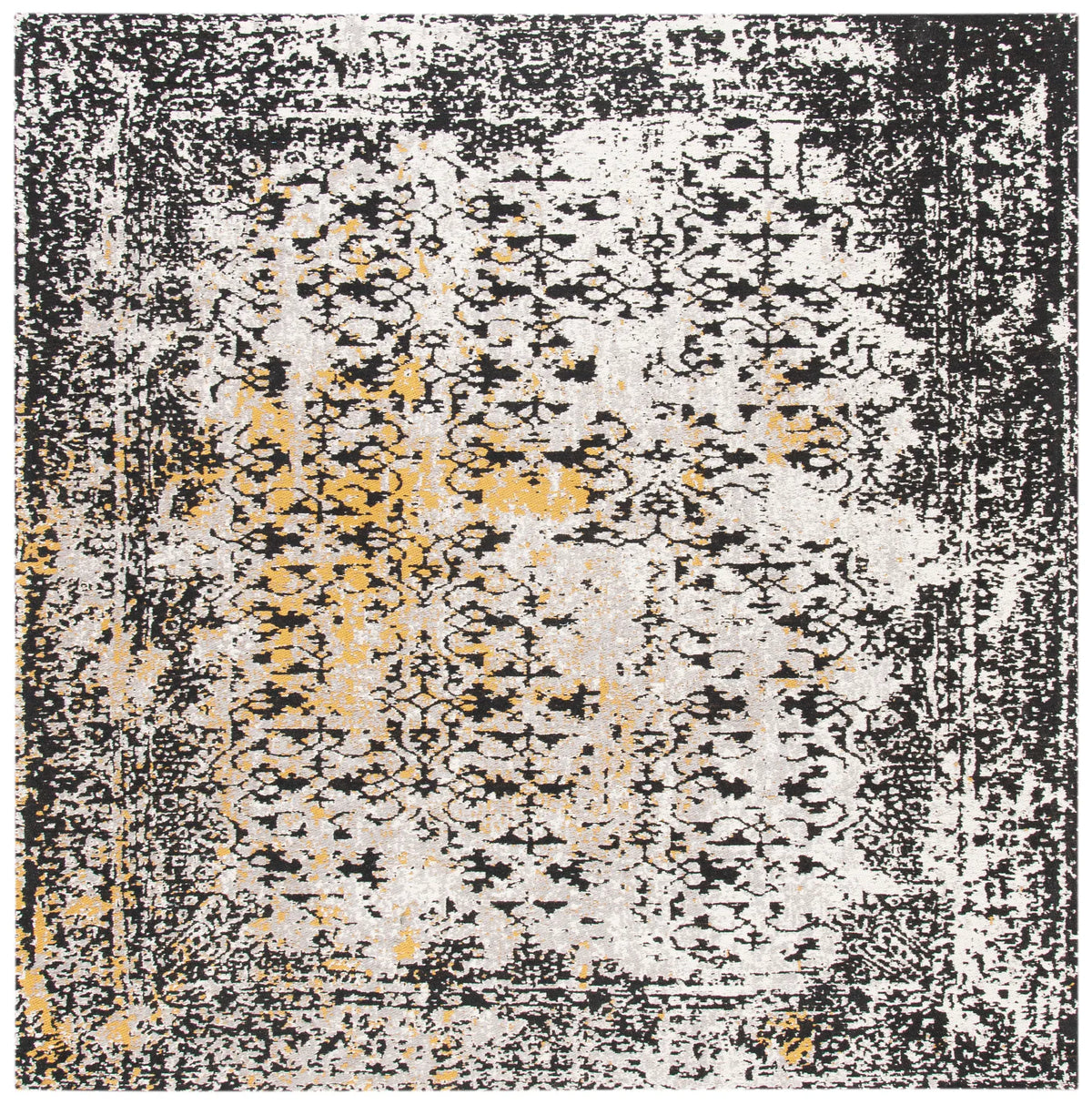 Safavieh Classic Vintage 6'-0" x 6'-0" Rug in Black / Silver