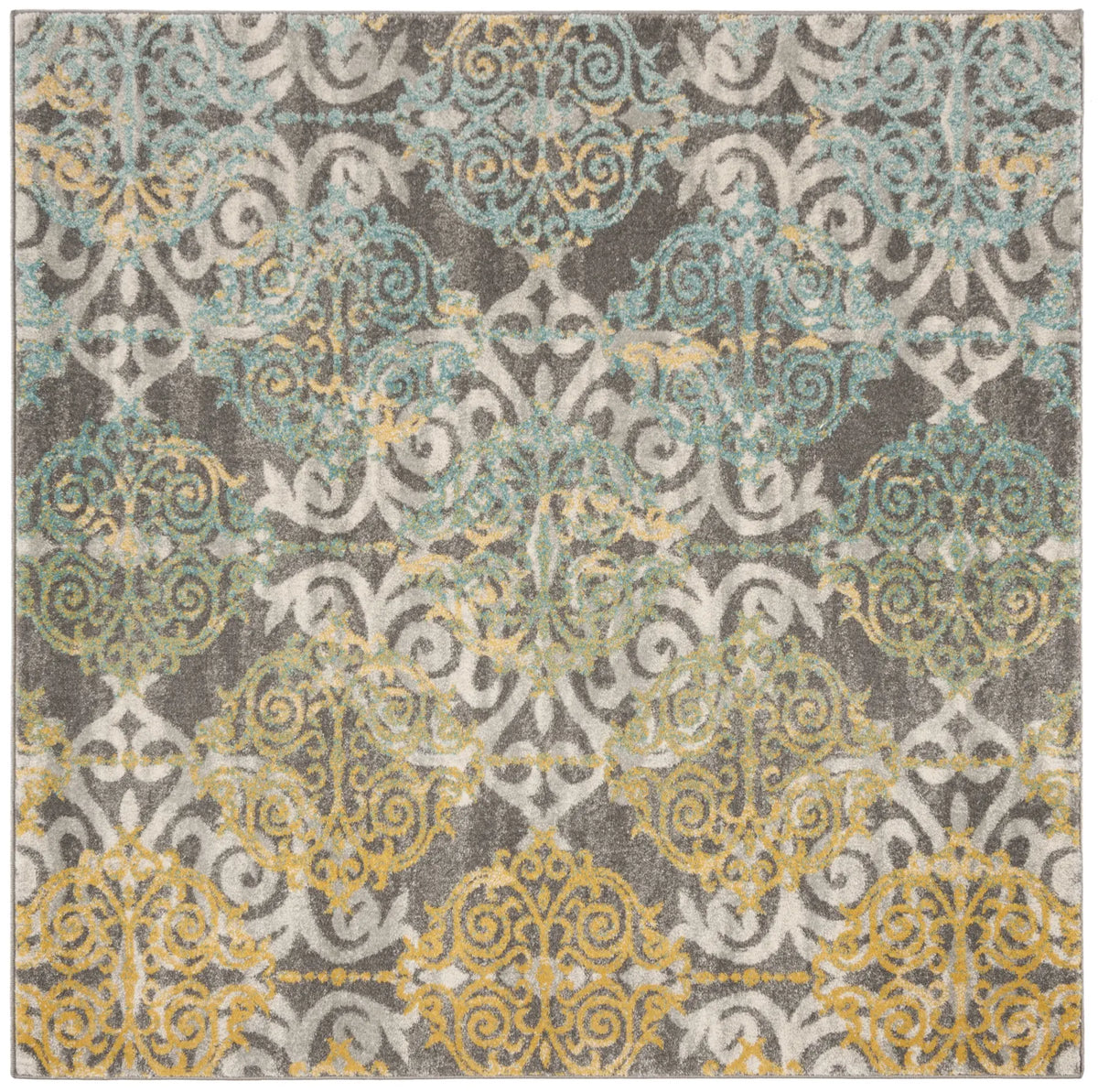 Safavieh Evoke 5'-3" x 5'-3" Rug in Grey / Ivory
