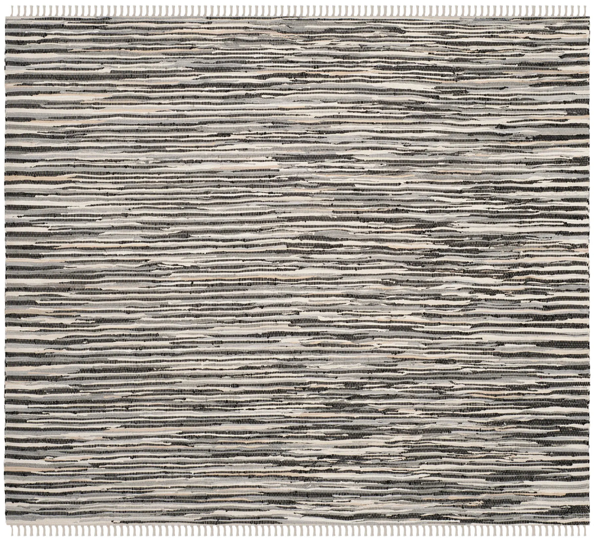 Safavieh Rag Rug 6'-0" x 6'-0" Rug in Black / Multi