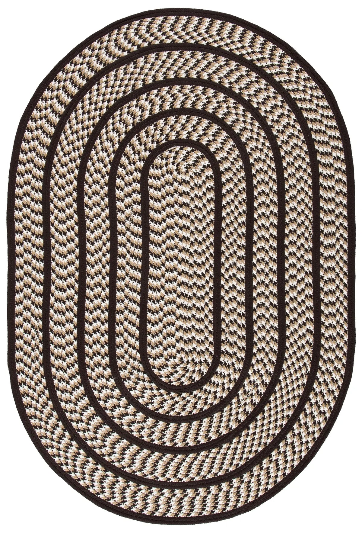 Safavieh Braided 3'-0" x 5'-0" Rug in Ivory / Black