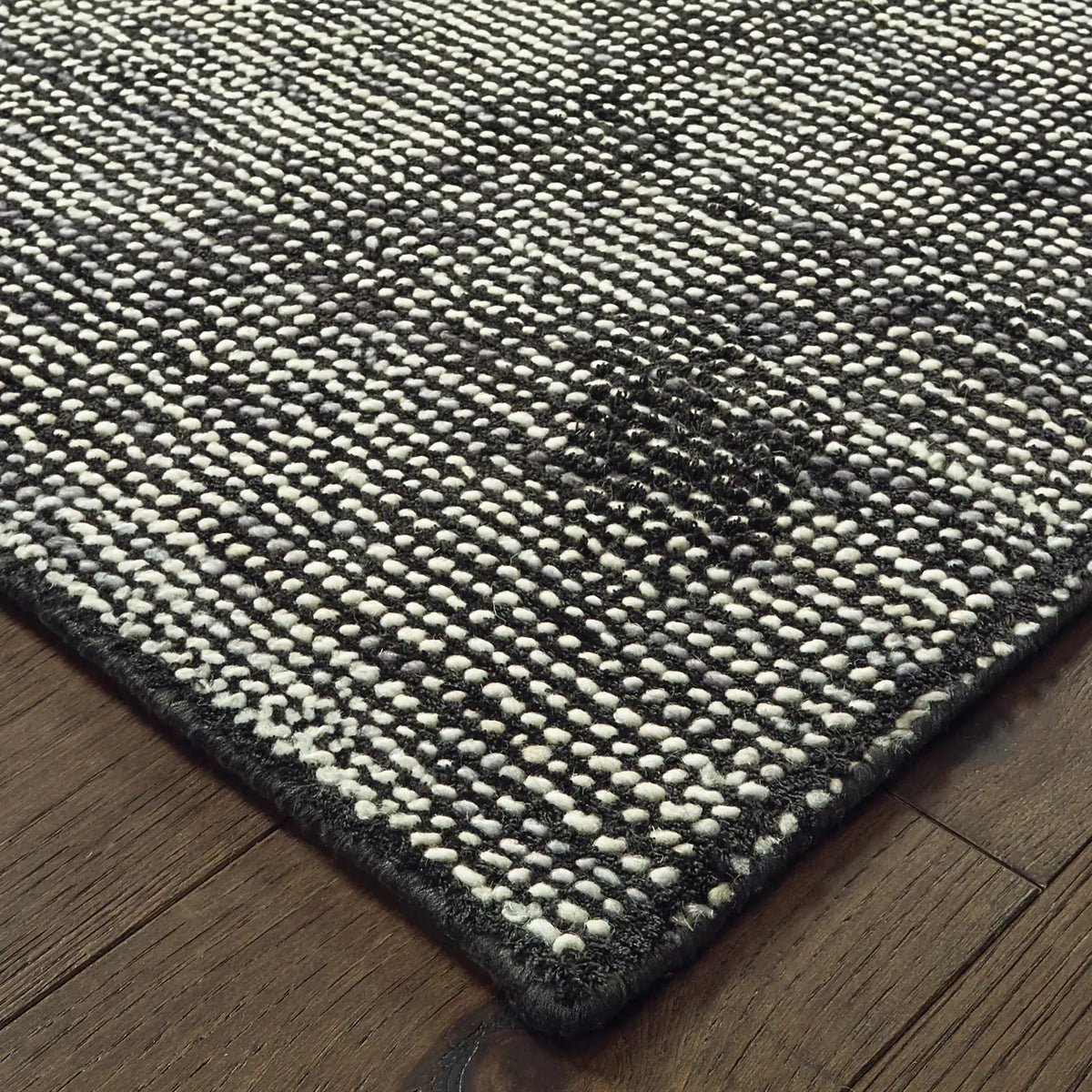 Oriental Weavers Sphinx Lucent 45904 Charcoal/ Black Rug - corner detail