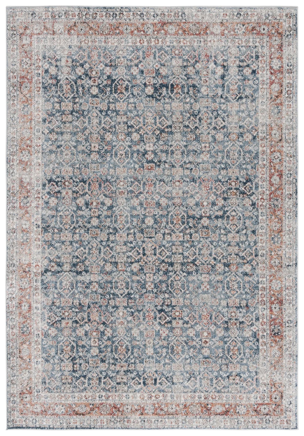 Safavieh Vintage Tabriz 4'-0" x 6'-0" Rug in Blue / Rust