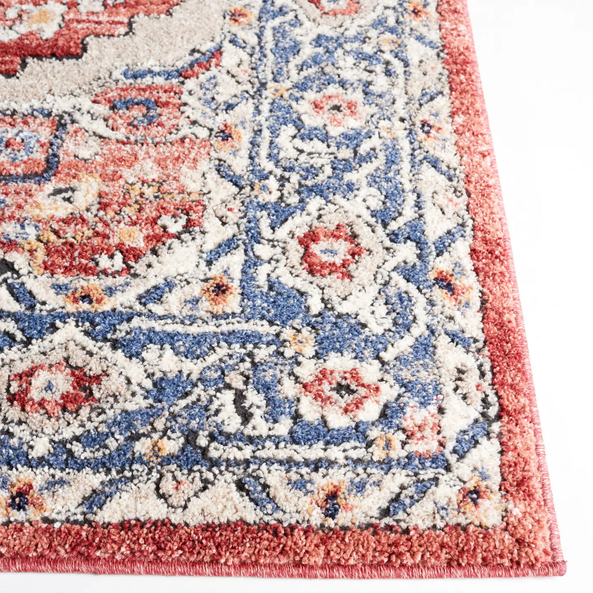 Safavieh Luna 4'-5" x 6'-5" Rug in Beige / Blue Rust