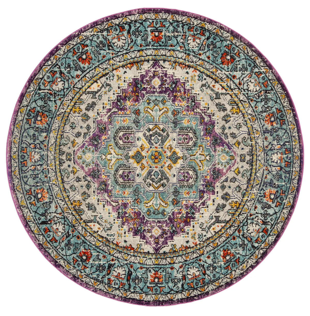 Safavieh Monaco 5'-0" x 5'-0" Rug in Violet / Light Blue