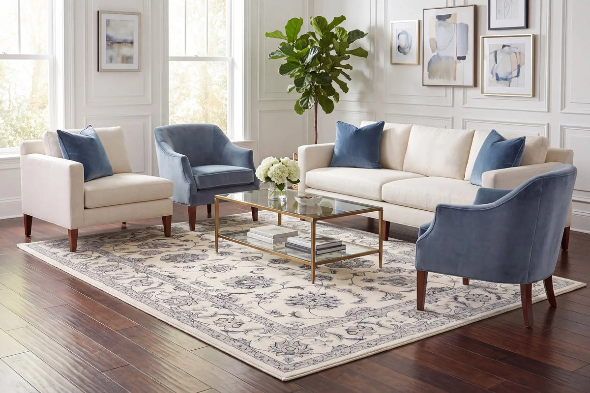 Dynamic Rugs Ancient Garden 57365 Cream Rugs - Room