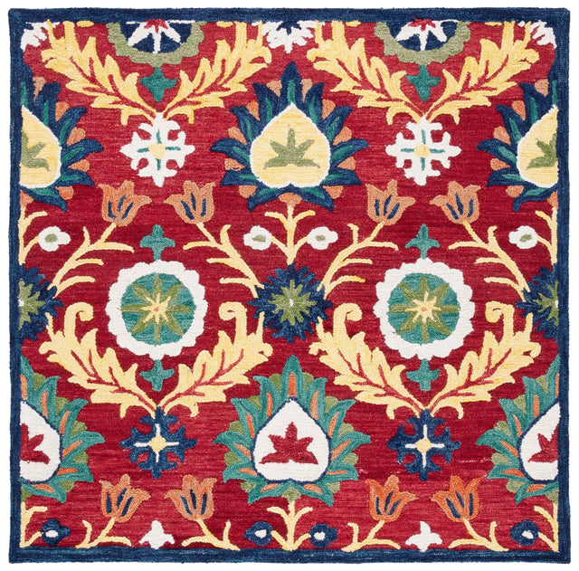 Safavieh Blossom 6'-0" x 6'-0" Rug in Red / Yellow