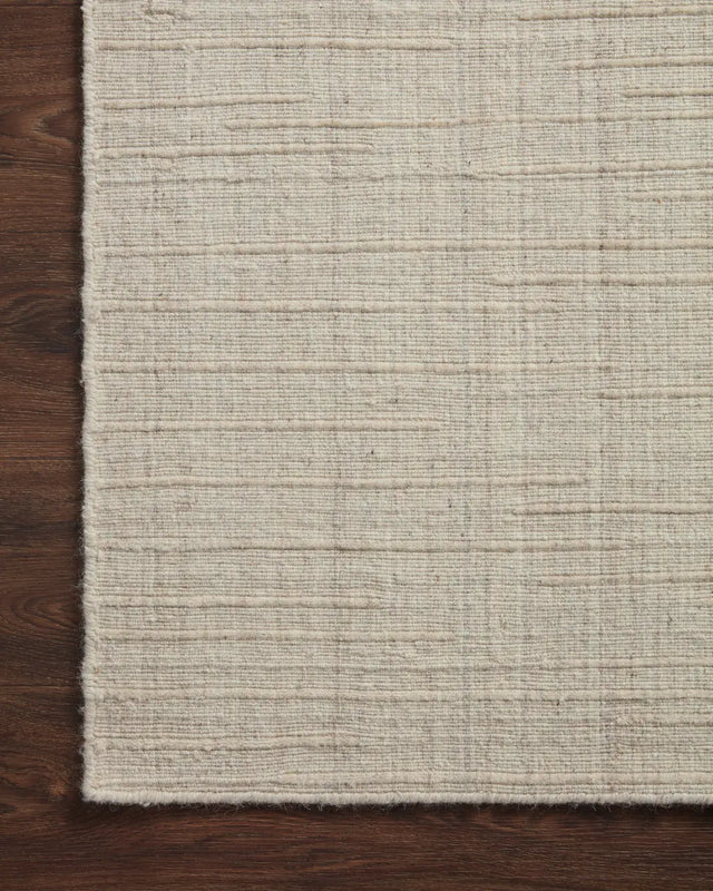 Loloi Brooks Bro-01 Stone Rug - corner on wood