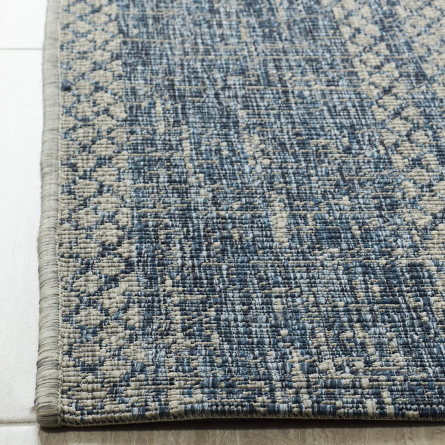 Safavieh Courtyard 4'-0" x 5'-7" Rug in Light Grey / Blue