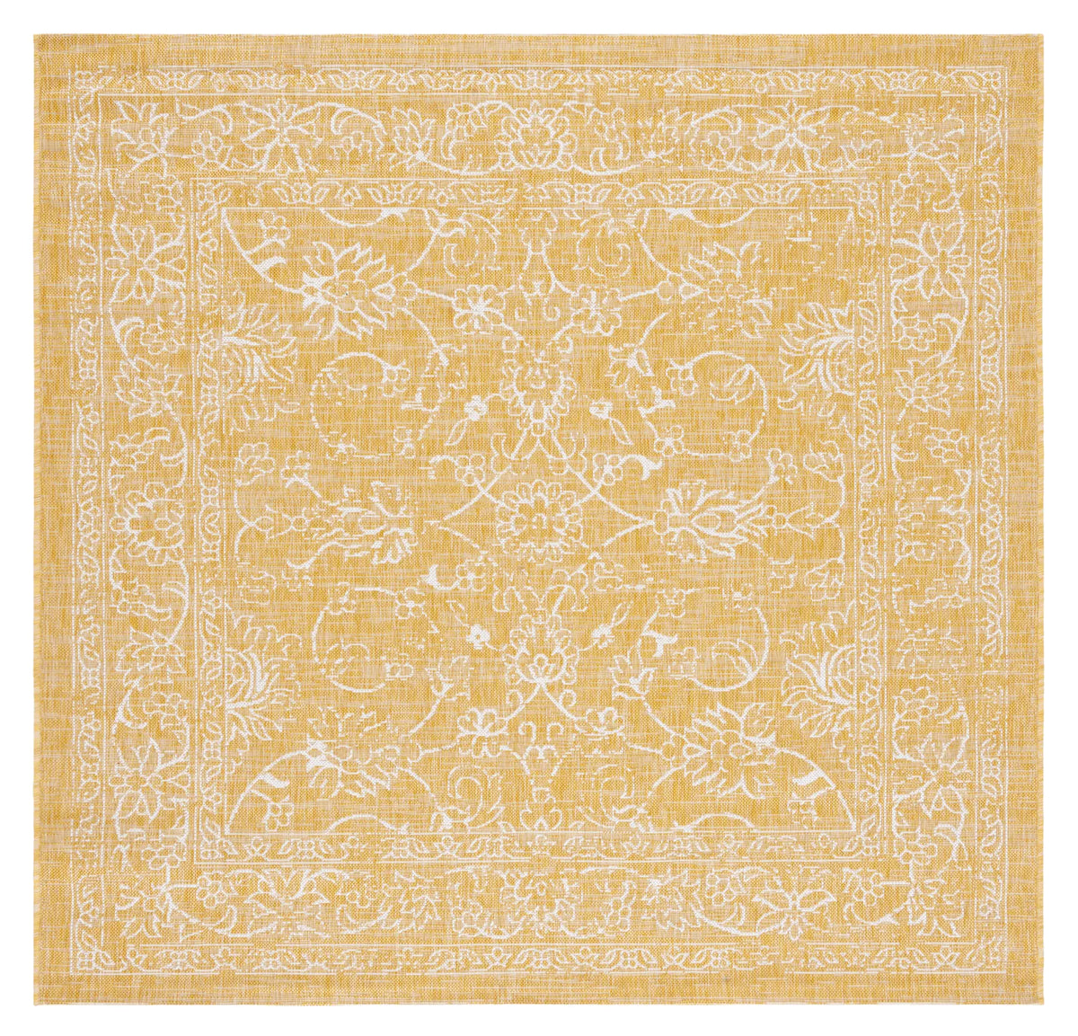 Safavieh Courtyard 6'-7" x 6'-7" Rug in Gold / Ivory