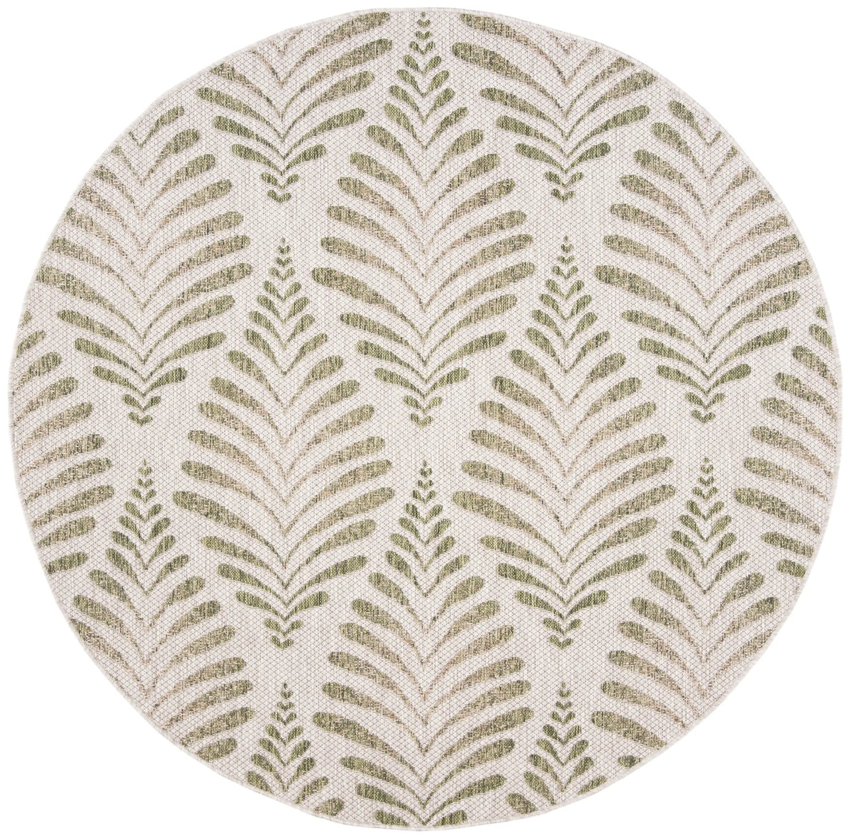 Safavieh Courtyard 6'-7" x 6'-7" Rug in Beige / Green