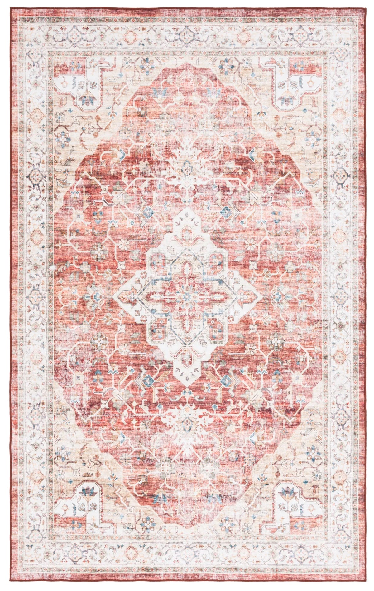 Safavieh Arizona 4'-0" x 6'-0" Rug in Rust / Gold