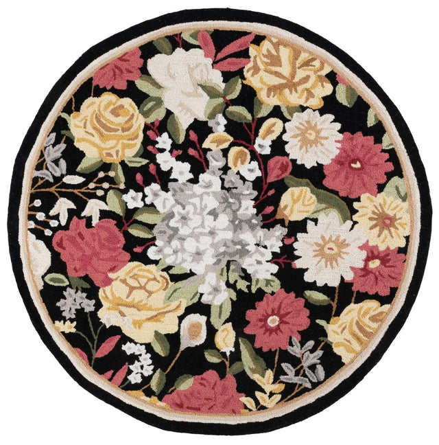 Safavieh Jardin 6'-0" x 6'-0" Rug in Black / Red