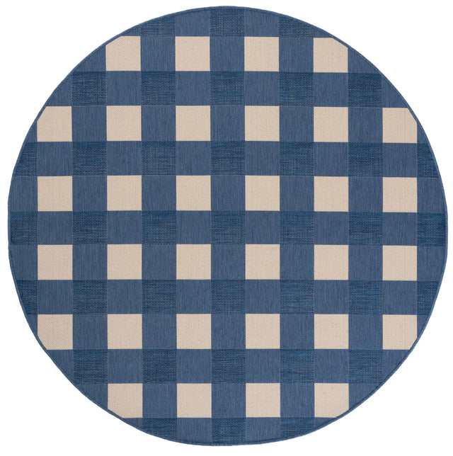 Safavieh Courtyard 6'-7" x 6'-7" Rug in Blue / Beige