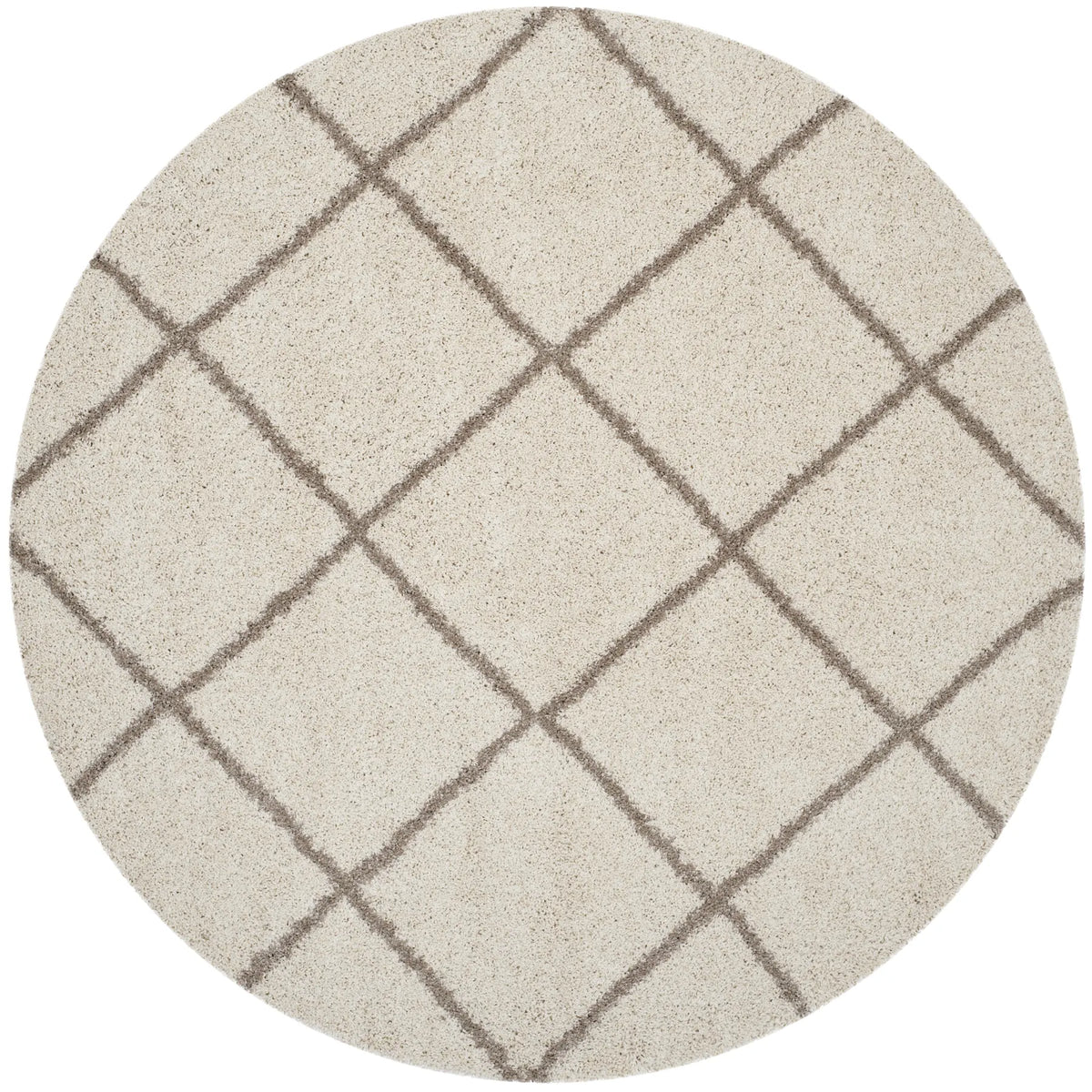 Safavieh Hudson Shag 5'-3" x 5'-3" Rug in Ivory / Beige