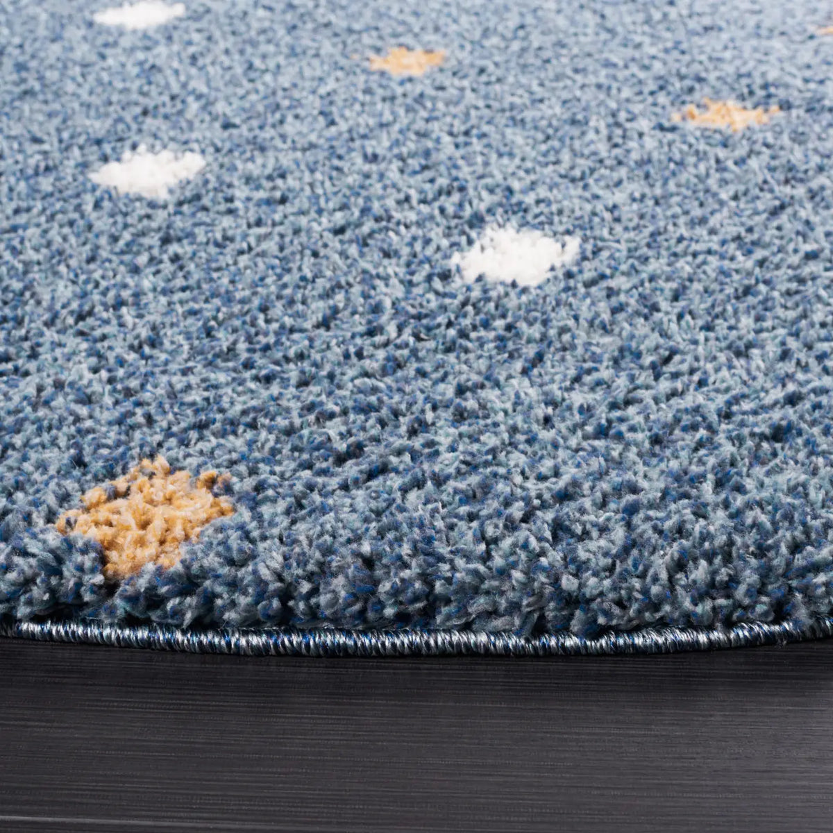Safavieh Calico Shag 5'-3" x 5'-3" Rug in Blue / Ivory