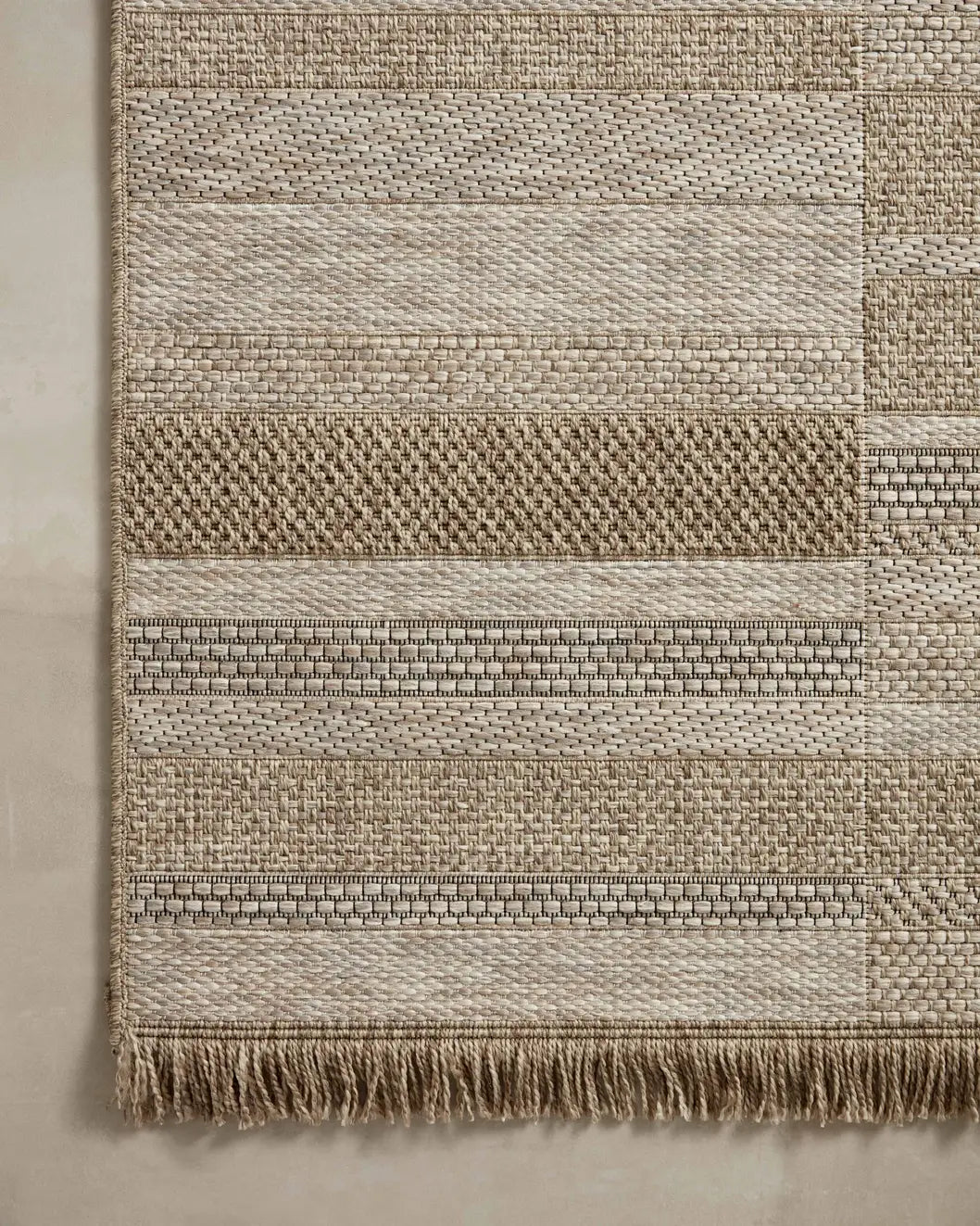 Loloi Dawn Daw-03 Natural Rug - corner on wood
