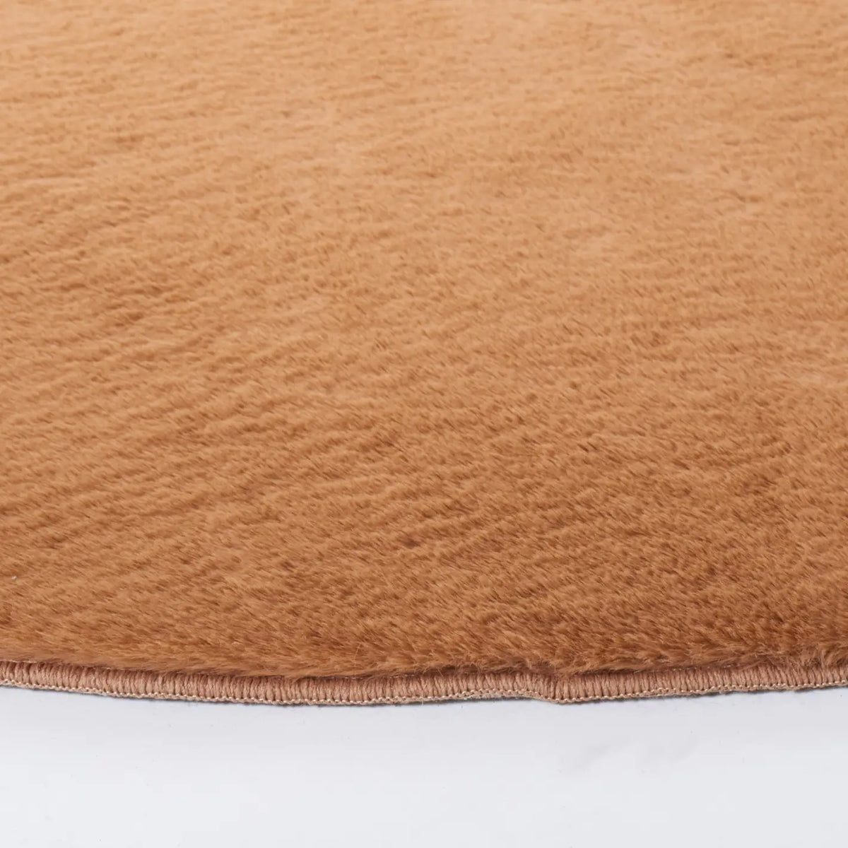 Safavieh Faux Rabbit Fur 6'-0" x 6'-0" Rug in Brown