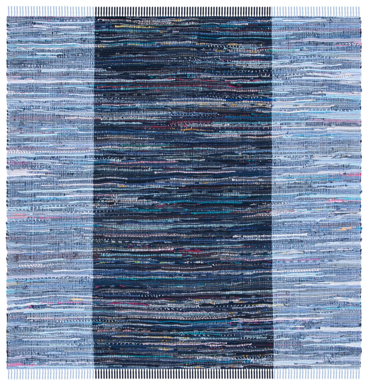 Safavieh Rag Rug 6'-0" x 6'-0" Rug in Navy / Blue