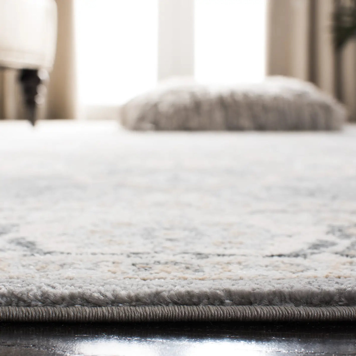 Safavieh Isabella 4'-0" x 6'-0" Rug in Grey / Dark Grey