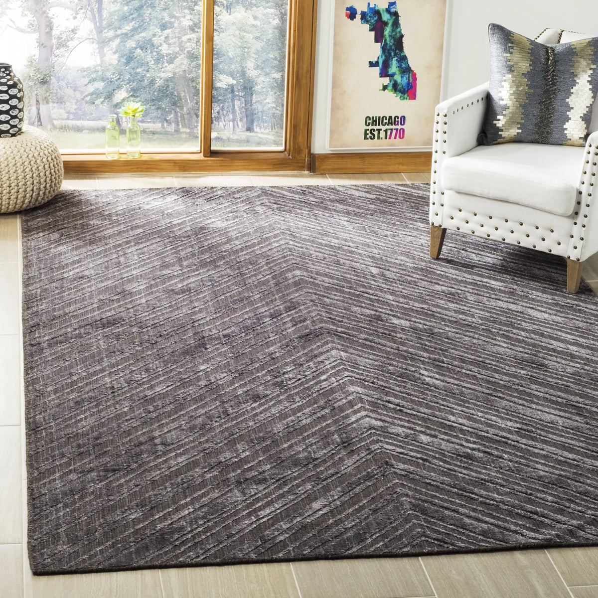 Safavieh Mirage 6'-0" x 9'-0" Rug in Charcoal