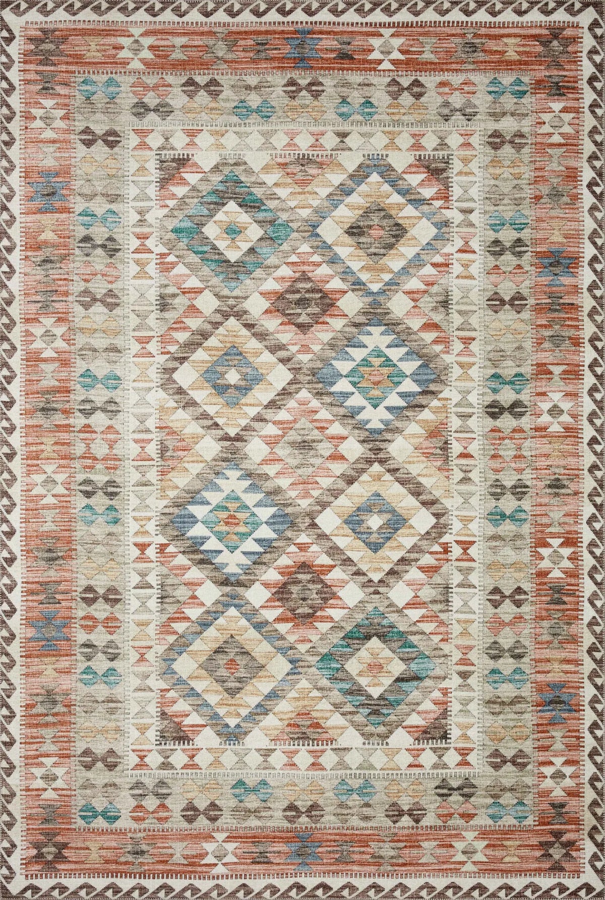 Loloi Zion Zio-04 Ivory/Multi Rugs - main flat
