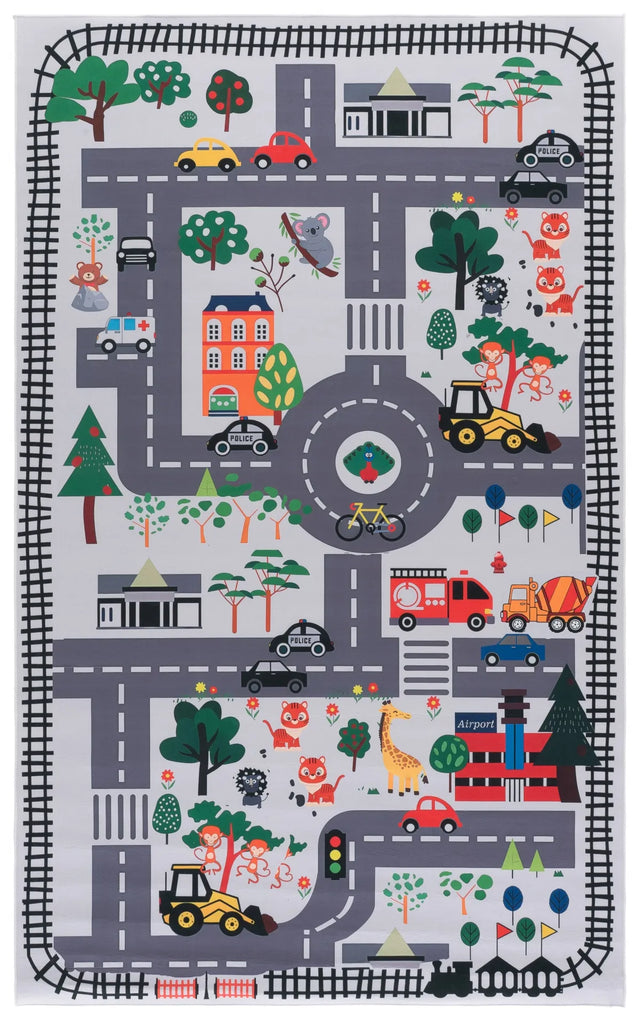 Safavieh Tacoma Kids 100 5'-0" x 8'-0" Rug in Ivory / Grey