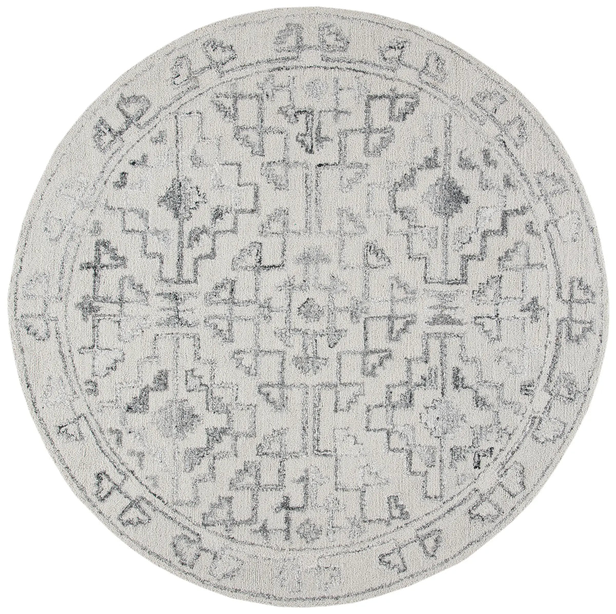 Safavieh Abstract 6'-0" x 6'-0" Rug in Taupe / Black