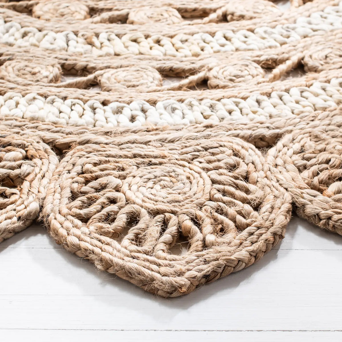 Safavieh Natural Fiber 3'-0" x 3'-0" Rug in Ivory / Natural