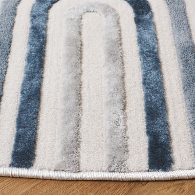 Safavieh Saylor 100 6'-3" x 6'-3" Rug in Ivory / Blue Grey