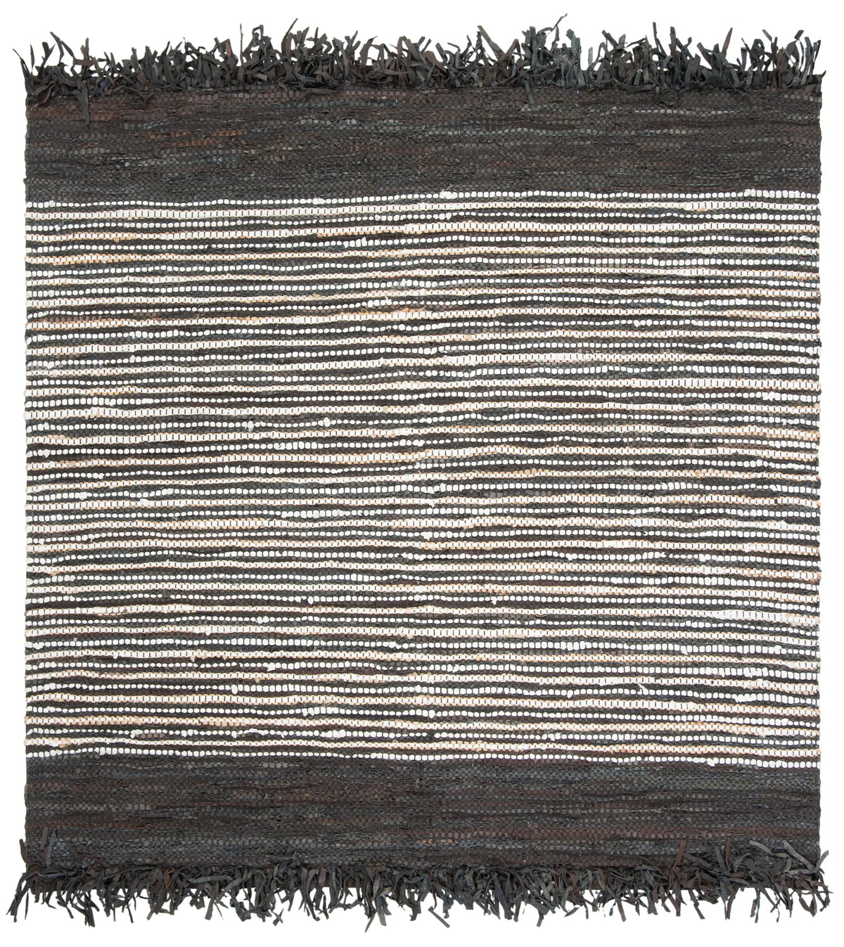 Safavieh Vintage Leather 6'-0" x 6'-0" Rug in Dark Brown / Multi