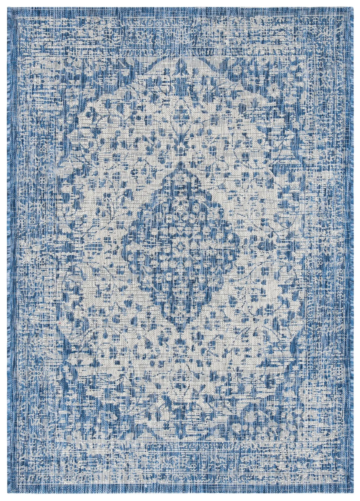 Safavieh Courtyard 4'-0" x 5'-7" Rug in Blue / Grey