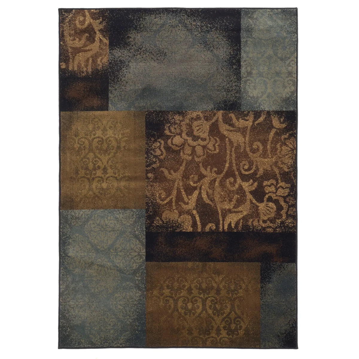 Oriental Weavers Sphinx Hudson 4878B Blue / Brown Rugs - main flat