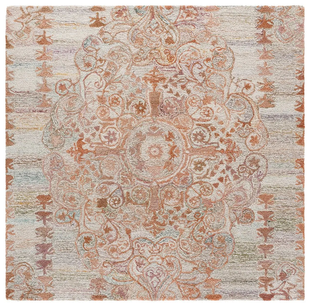 Safavieh Marquee 6'-0" x 6'-0" Rug in Orange / Beige