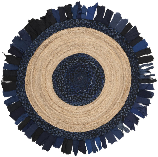 Safavieh Cape Cod 3'-0" x 3'-0" Rug in Navy / Natural