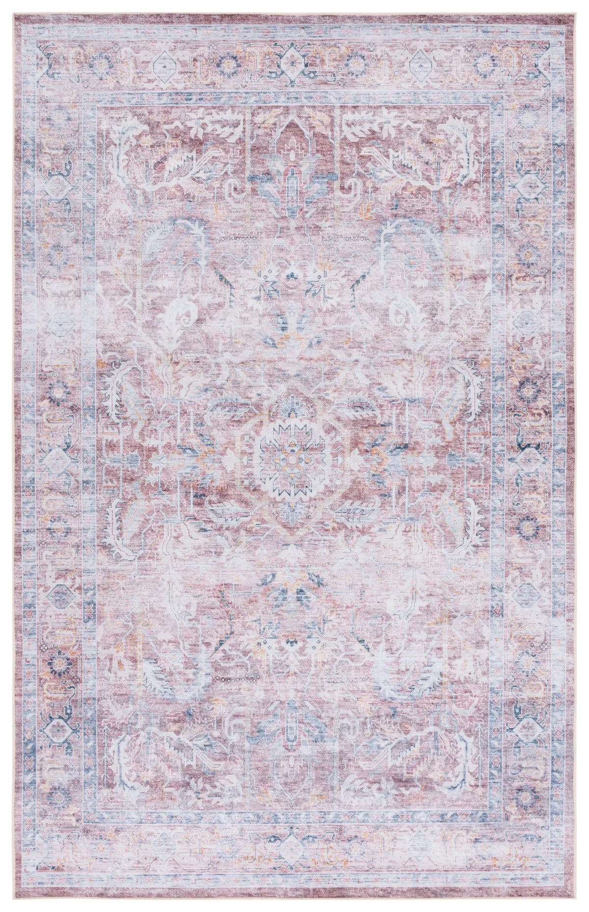 Safavieh Tucson 4'-0" x 6'-0" Rug in Rust / Beige
