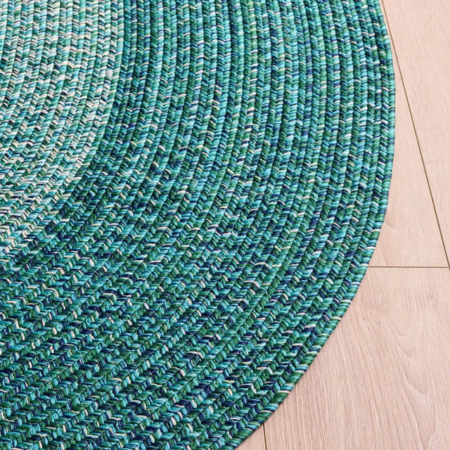 Safavieh Braided 5'-0" x 8'-0" Rug in Ivory / Turquoise