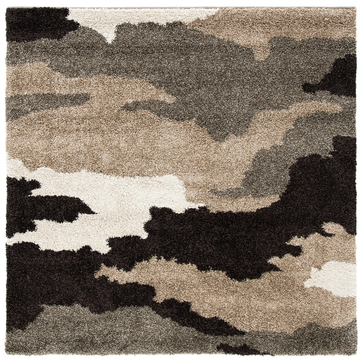Safavieh Florida Shag 5'-0" x 5'-0" Rug in Beige / Multi