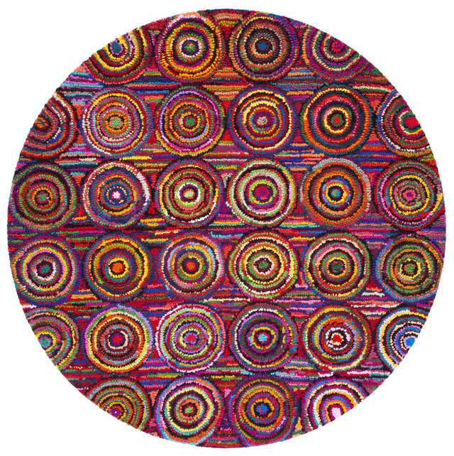 Safavieh Nantucket 6'-0" x 6'-0" Rug in Pink / Multi
