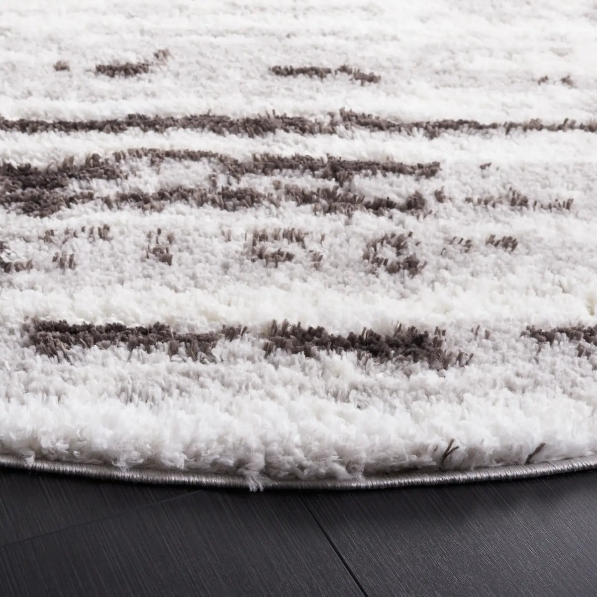 Safavieh Berber Shag 7'-0" x 7'-0" Rug in Grey / Dark Grey