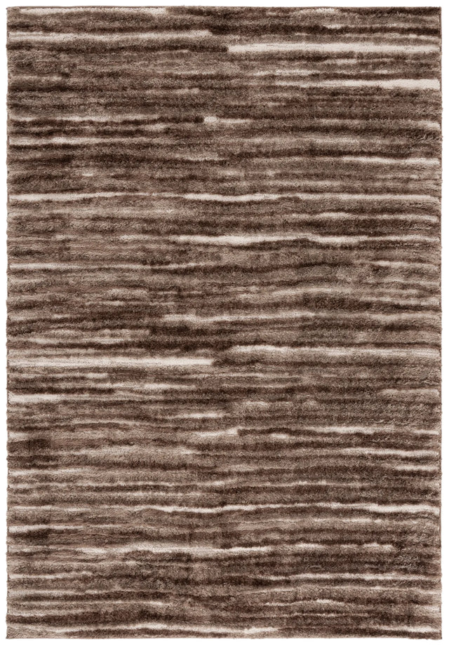 Safavieh Seattle Shag 900 4'-0" x 6'-0" Rug in Brown / Ivory
