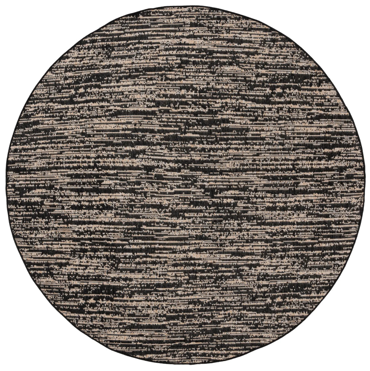 Safavieh Beach House 6'-7" x 6'-7" Rug in Black / Beige