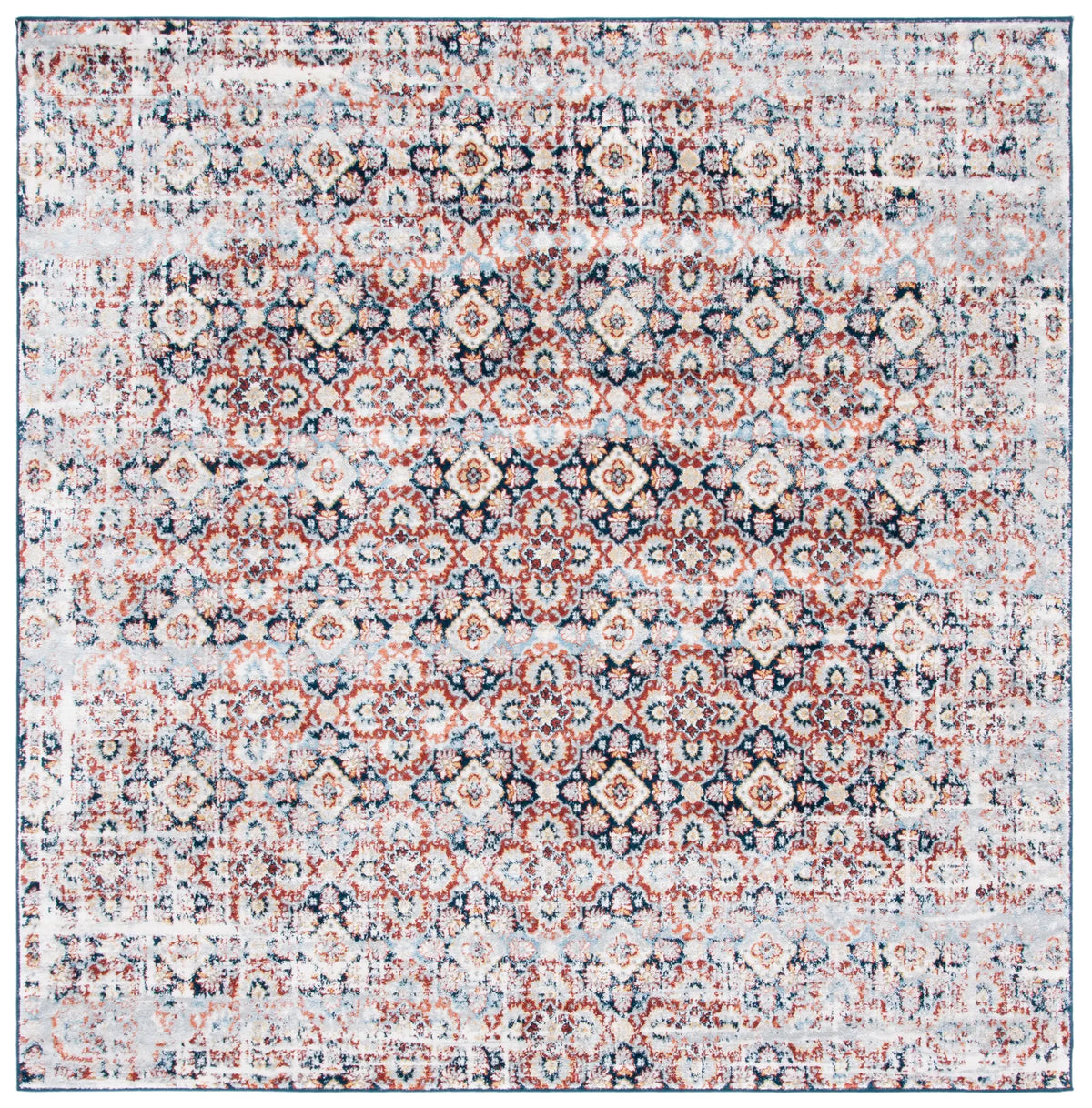 Safavieh Lagoon 6'-7" x 6'-7" Rug in Brown / Navy