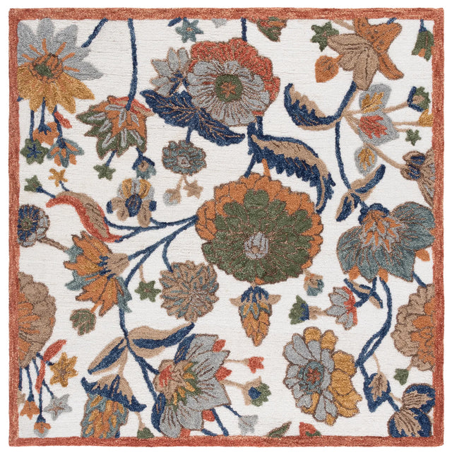 Safavieh Jardin 6'-0" x 6'-0" Rug in Ivory / Green