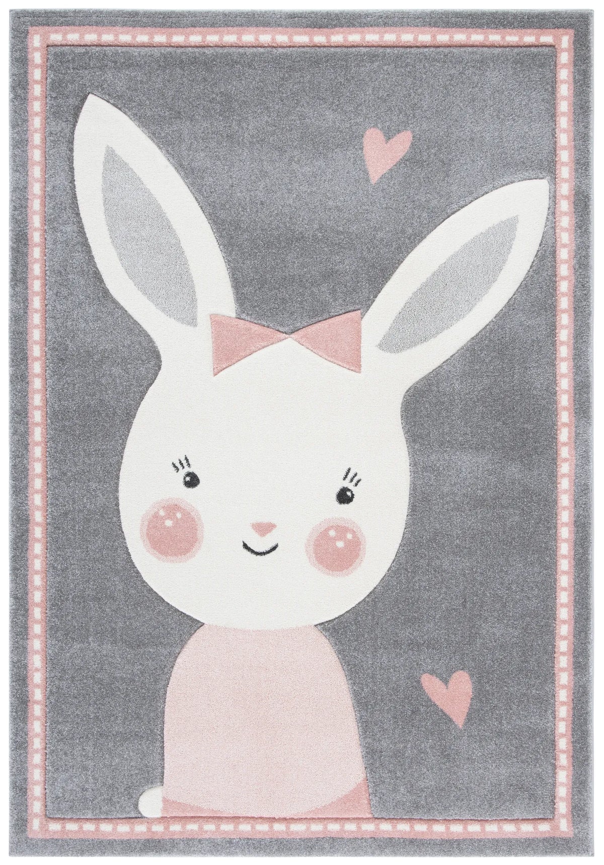 Safavieh Carousel Kids 100 4'-0" x 6'-0" Rug in Grey / Ivory